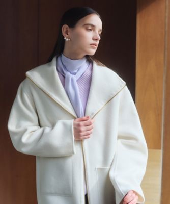 ZION ／ ウールスタンドカラーショートコート
