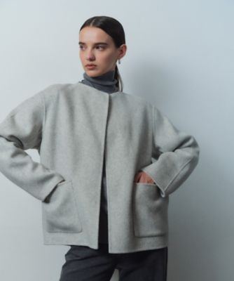 WEB限定】PAYSON ／ ウールリバーノーカラーショートコート