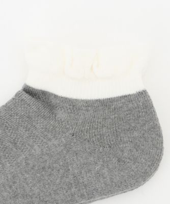 カラー追加！【ＷＯＭＥＮ】【抗菌防臭　】メッシュボーダーフリル　アンクル　ソックス（ＧＮ１ＲＮＷ０９１４）