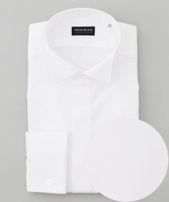 五大陸 (Men)/ゴタイリク 【WEAR BLACK】ウィングカラー比翼 ダブルカフス ドレスシャツ(HDFQSW0102)
