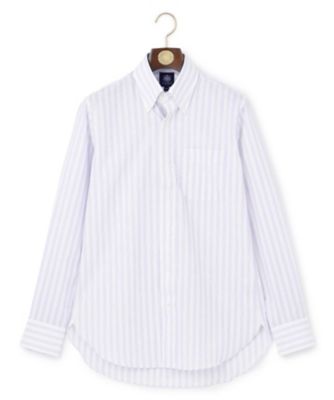 【ＰＲＥＭＩＵＭ　ＰＬＥＡＴＳ　／　形態安定】ダッパーストライプシャツ　／　Ｂ．Ｄ．（ＨＤＯＶＣＭ０２０３）