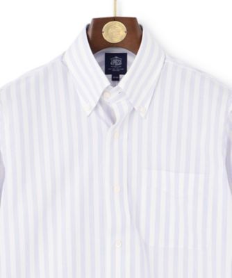 【ＰＲＥＭＩＵＭ　ＰＬＥＡＴＳ　／　形態安定】ダッパーストライプシャツ　／　Ｂ．Ｄ．（ＨＤＯＶＣＭ０２０３）