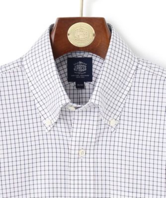 【ＰＲＥＭＩＵＭ　ＰＬＥＡＴＳ　／　形態安定】スーピマコットンタッタソールチェック　シャツ／Ｂ．Ｄ．（ＨＤＯＶＣＷ０２０３）