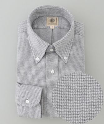J.PRESS (Men)/ジェイ・プレス 【Single Needle Tailoring / 形態安定】リッチジャージーコットン ネルシャツ/B.D.(HDOVCW0217)