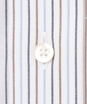 【ＰＲＥＭＩＵＭ　ＰＬＥＡＴＳ　／　形態安定】ピンオックスカラードストライプシャツ　／　Ｂ．Ｄ．（ＨＤＯＶＳＳ０２０４）
