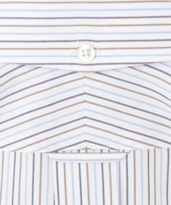 【ＰＲＥＭＩＵＭ　ＰＬＥＡＴＳ　／　形態安定】ピンオックスカラードストライプシャツ　／　Ｂ．Ｄ．（ＨＤＯＶＳＳ０２０４）