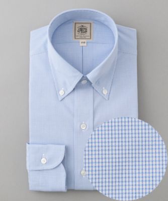 ＜J.PRESS (Men)＞【Ｓｉｎｇｌｅ　Ｎｅｅｄｌｅ　Ｔａｉｌｏｒｉｎｇ　／　形態安定】ブロードチェック　シャツ　／　Ｂ．Ｄ．（ＨＤＯＶＳＷ０２１２）
