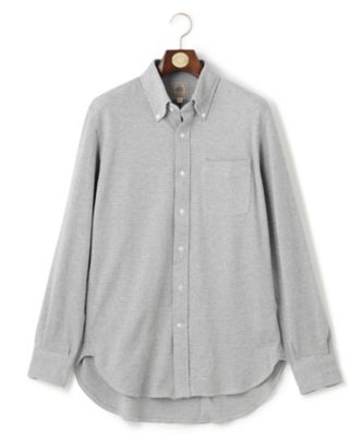 【SALE】J.PRESS (Men)/ジェイ・プレス リッチジャージー コットンネルシャツ(HDOVSW0217) 803_ライトグレー トップス【三越伊勢丹/公式】