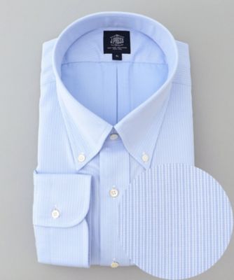 【ＫＩＮＧ　ＳＩＺＥ】【ＰＲＥＭＩＵＭ　ＰＬＥＡＴＳ　／　形態安定】スーピマコットンマイクロストライプ　シャツ／Ｂ．Ｄ．（ＨＤＯＸＣＷ０２０