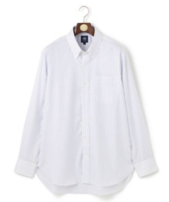 【ＫＩＮＧ　ＳＩＺＥ】【ＰＲＥＭＩＵＭ　ＰＬＥＡＴＳ　／　形態安定】スーピマコットンオルタネートストライプ　　シャツ／Ｂ．Ｄ．（ＨＤＯＸＣＷ