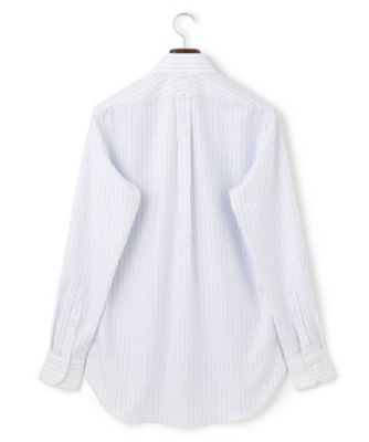 【ＫＩＮＧ　ＳＩＺＥ】【ＰＲＥＭＩＵＭ　ＰＬＥＡＴＳ　／　形態安定】スーピマコットンオルタネートストライプ　　シャツ／Ｂ．Ｄ．（ＨＤＯＸＣＷ