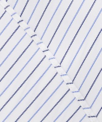 【ＫＩＮＧ　ＳＩＺＥ】【ＰＲＥＭＩＵＭ　ＰＬＥＡＴＳ　／　形態安定】スーピマコットンオルタネートストライプ　　シャツ／Ｂ．Ｄ．（ＨＤＯＸＣＷ