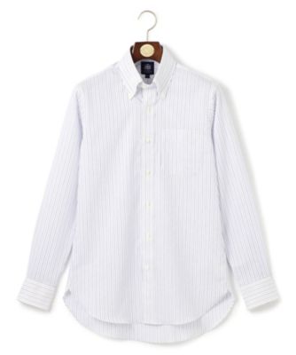 【ＫＩＮＧ　ＳＩＺＥ】【ＰＲＥＭＩＵＭ　ＰＬＥＡＴＳ　／　形態安定】スーピマコットンパナマストライプ　ドレスシャツ　／　Ｂ．Ｄ．（ＨＤＯＸＧ