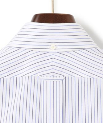 【ＫＩＮＧ　ＳＩＺＥ】【ＰＲＥＭＩＵＭ　ＰＬＥＡＴＳ　／　形態安定】スーピマコットンパナマストライプ　ドレスシャツ　／　Ｂ．Ｄ．（ＨＤＯＸＧ