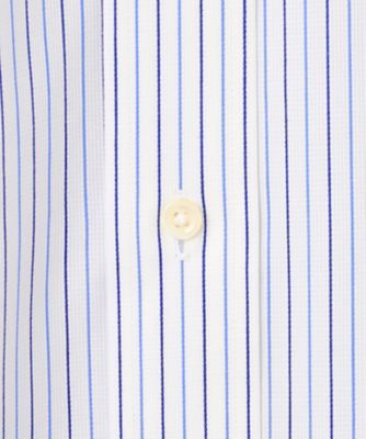 【ＫＩＮＧ　ＳＩＺＥ】【ＰＲＥＭＩＵＭ　ＰＬＥＡＴＳ　／　形態安定】スーピマコットンパナマストライプ　ドレスシャツ　／　Ｂ．Ｄ．（ＨＤＯＸＧ