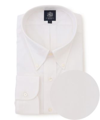 ＜J.PRESS (Men)＞【ＫＩＮＧ　ＳＩＺＥ】【ＰＲＥＭＩＵＭ　ＰＬＥＡＴＳ　／　形態安定】ピンオックス　ドレスシャツ　／　Ｂ．Ｄ．（ＨＤＯＸＧＷ００３１）
