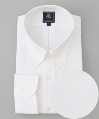 J.PRESS (Men)/ジェイ・プレス 【ＫＩＮＧ　ＳＩＺＥ】【ＰＲＥＭＩＵＭ　ＰＬＥＡＴＳ　／　形態安定】ピンオックス　ドレスシャツ　／　Ｂ．Ｄ．（ＨＤＯＸＳＷ００３１）