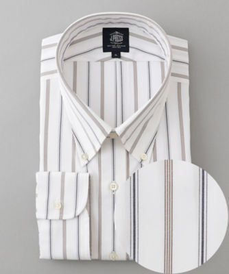 ＜J.PRESS (Men)＞【ＫＩＮＧ　ＳＩＺＥ】【ＰＲＥＭＩＵＭ　ＰＬＥＡＴＳ　／　形態安定】ジェントリーストライプ　シャツ　／　Ｂ．Ｄ．（ＨＤＯＸＳＷ０２０４）