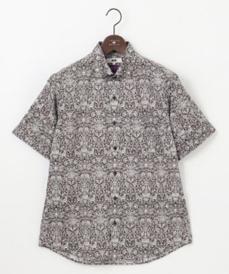 JOSEPH ABBOUD (Men) /ジョセフ アブード 【キングサイズ・新作・英国・リバティ社】リバティタナローンプリント　半袖シャツ（ＨＨＪＫＧＡ０００１）