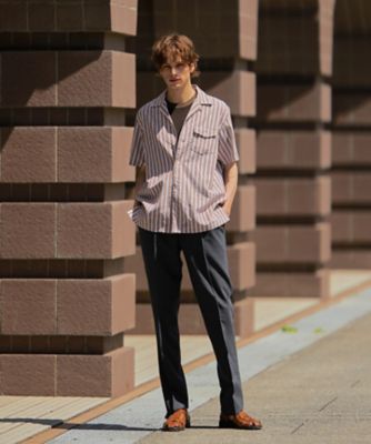 【ＨＹＢＲＩＤ　ＬＩＮＥＮ】オープンカラーシャツ（ＨＨＯＶＣＡ０４１１）