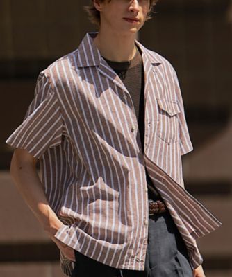 【ＨＹＢＲＩＤ　ＬＩＮＥＮ】オープンカラーシャツ（ＨＨＯＶＣＡ０４１１）