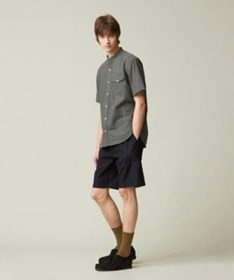 【ＨＹＢＲＩＤ　ＬＩＮＥＮ】　バンドカラーシャツ（ＨＨＯＶＣＡ０４１２）