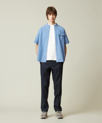 【ＨＹＢＲＩＤ　ＬＩＮＥＮ】　バンドカラーシャツ（ＨＨＯＶＣＡ０４１２）