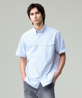 J.PRESS (Men)/ジェイ・プレス 風が通るシアサッカーの清涼感【吸水速乾/高通気性】サッカーストライプ シャツ/B.D.(HHOVGA0414) 173_サックス トップス【三越伊勢丹/公式】