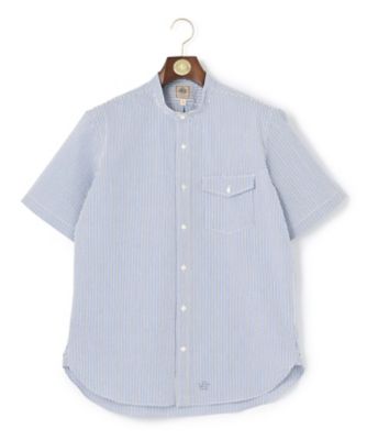 【クールマックス】サッカーマルチストライプ　バンドカラーシャツ（ＨＨＯＶＳＭ０４１５）