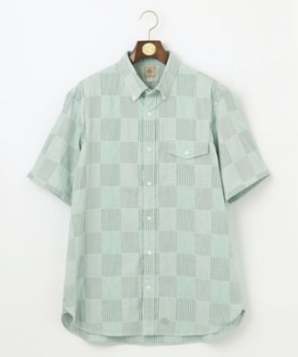 ＜J.PRESS (Men)＞【ＫＩＮＧ　ＳＩＺＥ】【クールマックス】サッカーパッチワーク　シャツ（ＨＨＯＸＣＭ０４１６）