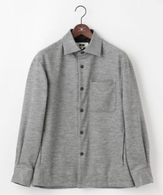 JOSEPH ABBOUD (Men) /ジョセフ アブード【軽量/ストレッチ/尾州が誇る上質素材 】ウールミルドジャージーシャツ (HJJLGW0402) 003_ライトグレー トップス【三越伊勢丹/公式】