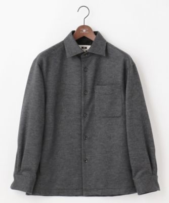 JOSEPH ABBOUD (Men) /ジョセフ アブード【軽量/ストレッチ/尾州が誇る上質素材 】ウールミルドジャージーシャツ (HJJLGW0402) 004_グレー トップス【三越伊勢丹/公式】