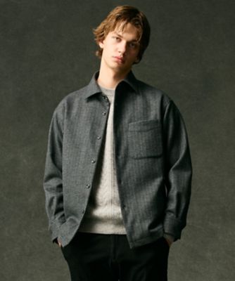 JOSEPH ABBOUD (Men) /ジョセフ アブード【軽量/ストレッチ/尾州が誇る上質素材 】ウールミルドジャージーシャツ (HJJLGW0402) 104_グレー トップス【三越伊勢丹/公式】