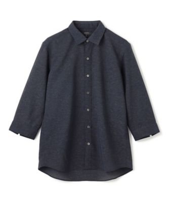新型・新素材【軽量／洗える／ストレッチ】レノクロスストレッチ　７分袖レギュラーカラーシャツ（ＨＳＪＨＧＭ０４０２）