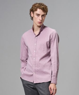 新柄【オリジナル素材】ラティスジャカードストレッチ ウィングカラー