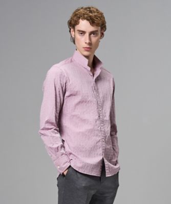 新柄【オリジナル素材】ラティスジャカードストレッチ ウィングカラー