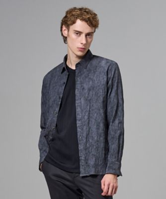 【GREY】ジャカード ウエスタン シャツ GINO ウェスタンシャツ グレー – MINIMAL WARDROBE