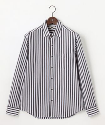 JOSEPH ABBOUD (Men) /ジョセフ アブード 【キングサイズ・快適な着心地・イージーケア】コンフォートジャージー ストライプ シャツ(HSJKCA0107)