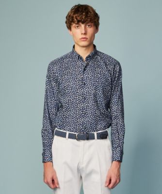 【SALE】JOSEPH ABBOUD (Men) /ジョセフ アブード リバティプリント シャツ(HSJKCS0115) 575_ネービーブルー トップス【三越伊勢丹/公式】