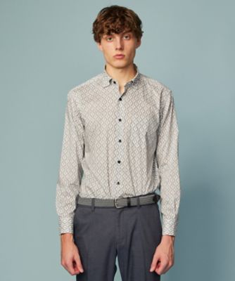 【SALE】JOSEPH ABBOUD (Men) /ジョセフ アブード リバティプリント シャツ(HSJKCS0115) 601_シロ トップス【三越伊勢丹/公式】