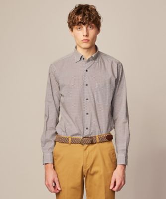 JOSEPH ABBOUD (Men) /ジョセフ アブード 【キングサイズ・オーガニックコットン使用】コットンプリント シャツ(HSJKCS0117)