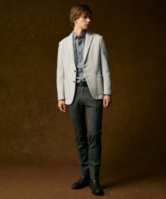 ［極美品］JOSEPH ABBOUD ストライプ　シアサッカー　手洗い可　L 極美品］JOSEPH ABBOUD ストライプ シアサッカー 手洗い可 L