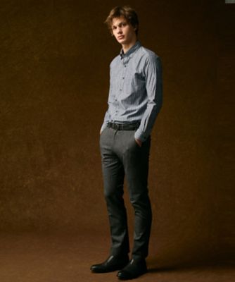 キングサイズ・シルク×綿ブレンド】シルクコットンストライプ