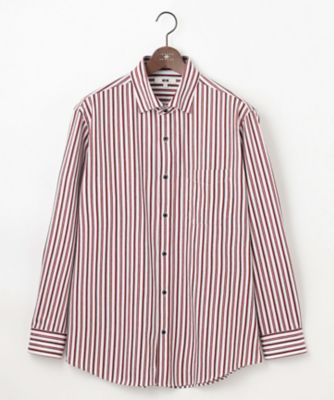 ＜JOSEPH ABBOUD (Men) ＞【キングサイズ・ストレッチ・イージーケア】ジャージーストライプシャツ（ＨＳＪＫＧＳ０１０７）