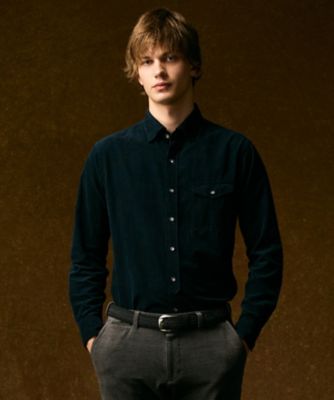 キングサイズ・ストレッチ】コーデュロイ シャツ