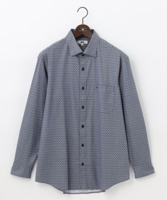 ＜JOSEPH ABBOUD (Men) ＞【キングサイズ・快適な着心地／イージーケア】ジャージープリントシャツ（ＨＳＪＫＮＡ０１０４）