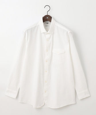 ＜JOSEPH ABBOUD (Men) ＞【キングサイズ・イージーケア】オーガニックコットンプリッセ　シャツ（ＨＳＪＫＮＷ０３３０）