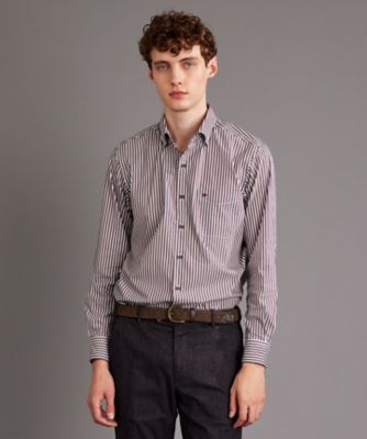 JOSEPH ABBOUD (Men) /ジョセフ アブード 【キングサイズ】スト レッチストライプシャツ(HSJKSA0105)