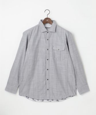 ＜JOSEPH ABBOUD (Men) ＞【キングサイズ・人気！１枚で２通りの着こなし】定番　リバーシブルシャツ（ＨＳＪＫＳＳ０１１３）