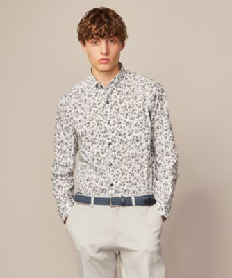 JOSEPH ABBOUD (Men) /ジョセフ アブード 【洗える】フラワーモチーフストレッチ シャツ(HSJLCS0118)